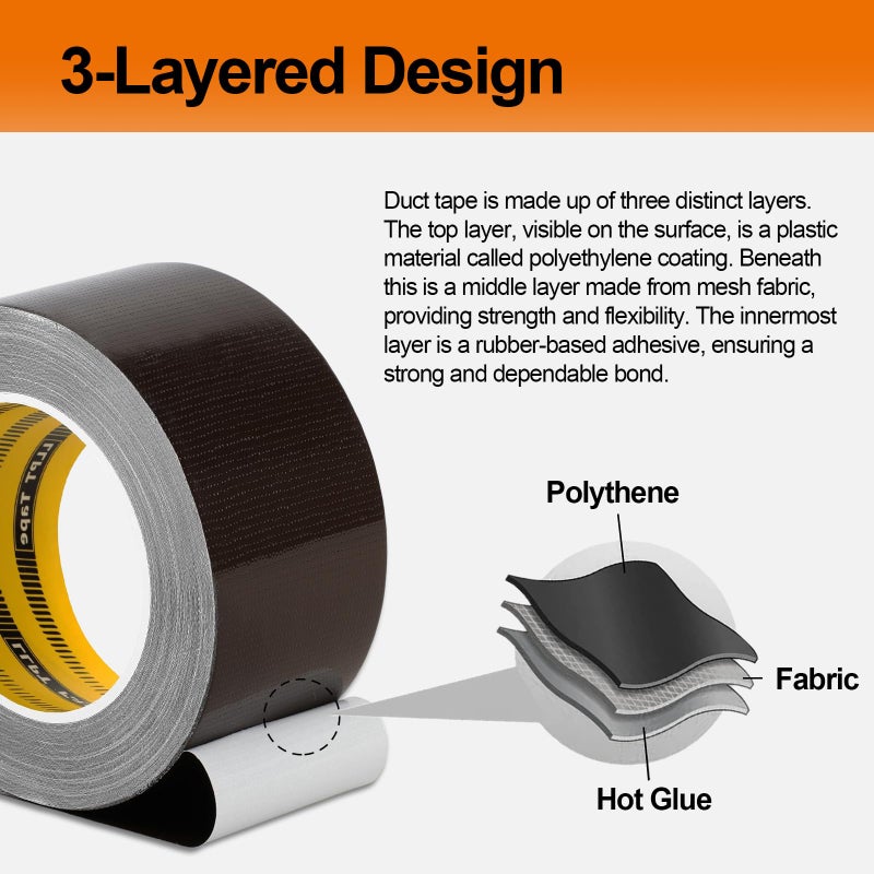 LLPT Duct Tape Premium Grade 2.36 Inches x 108 Feet x 11 Mil Easy Tear Residue Free Strong Adhesive Color Purple (DT248) - Image 3